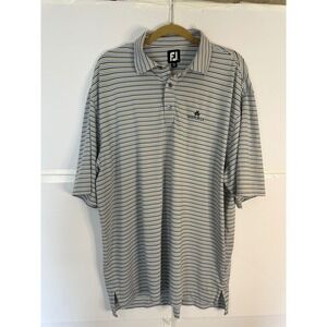 FootJoy Golf‎ Polo Shirt Striped Shangri-La Logo Short Sleeve XL
